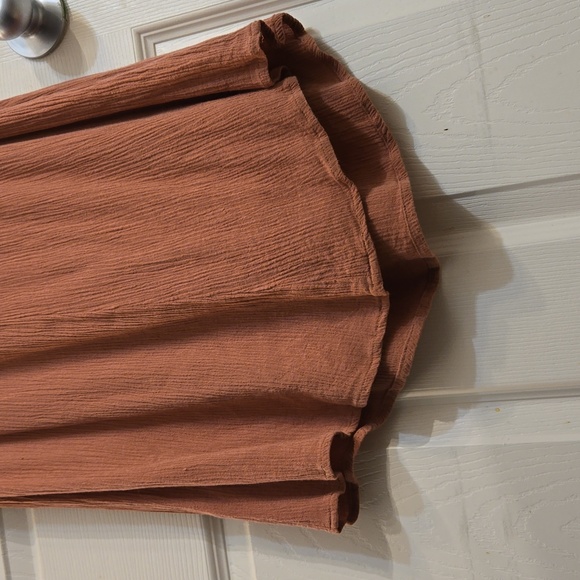 Forever 21 blouse,cold shoulder, summer,beach,dusty rose,flowy - Picture 5 of 10